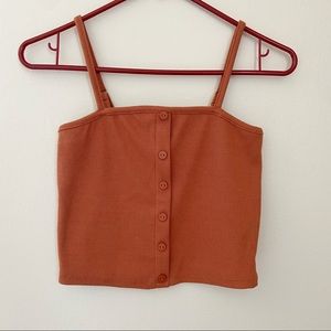Burnt Orange Cropped Tank Top
